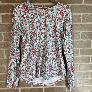 Columbia Women Shirt Small Blue Tie Dye Omni Freeze Zero Sweat Activated Cooling